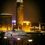 Shanghaï vue du Bund de nuit, Chine