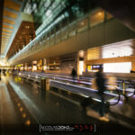 Sur les tapis roulants de l'aéroport de l'aéroport de Doha, Qatar